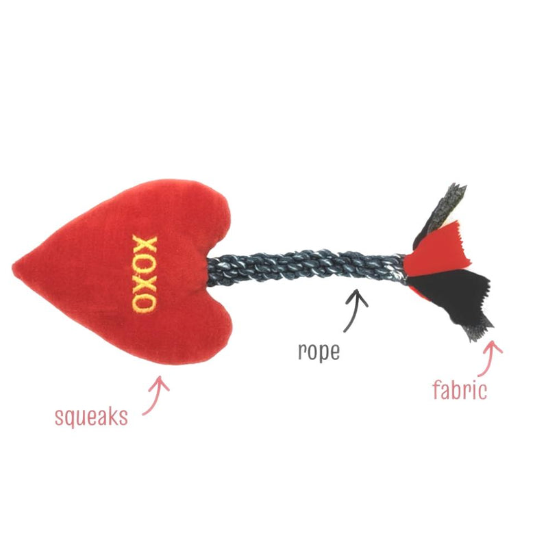 Mutt Of Course Cute Cupid Arrow Squeaky Toy