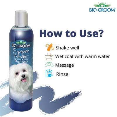 Bio groom Super White Coat Brightener Shampoo 355ml