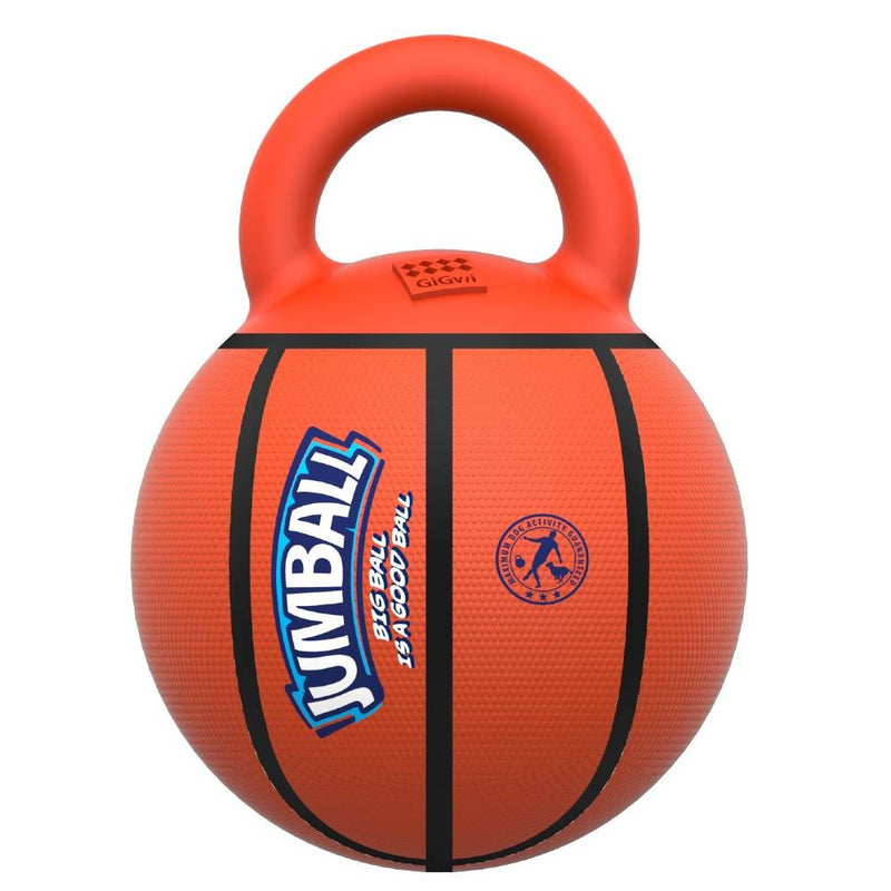 Gigwi Basket Ball with Rubber Handle Jumball - Orange