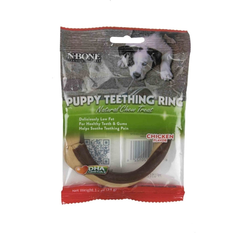 NBone Puppy Teething Ring Chicken flavor, Dental Care For Dogs
