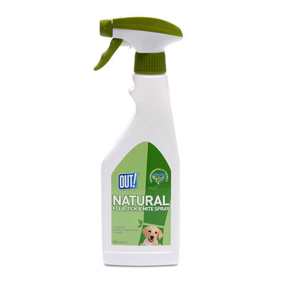 Out Natural Flea, Tick &amp; Mite Spray (500ml)