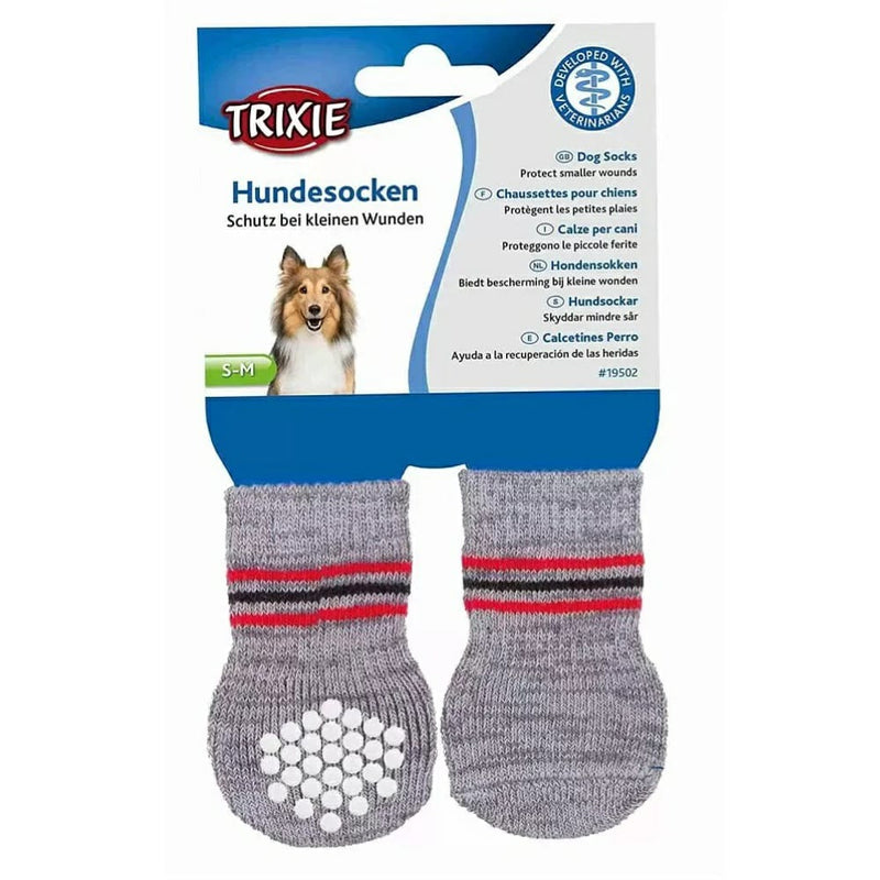 Trixie Dogs Socks Non-slip Grey