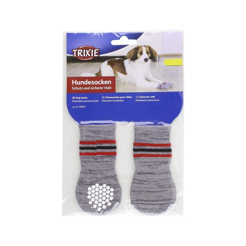 Trixie Dogs Socks Non-slip Grey