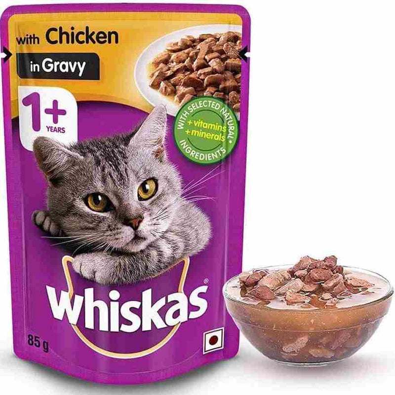 Whiskas Adult Chicken In Gravy Pouches 85g