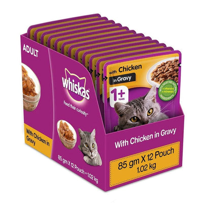 Whiskas Adult Chicken In Gravy Pouches 85g