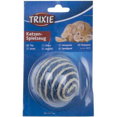 Trixie Sisal Ball With Rattle (Assorted Colours) - Cat Toy