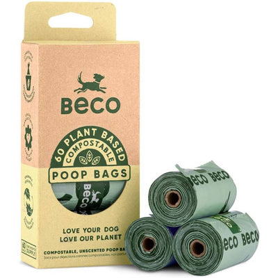 Beco Plant Based Compostable Poop Bags 60 pcs
