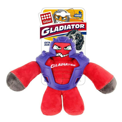 Gigwi Gladiator TPR Squeaker Red Plush - Medium