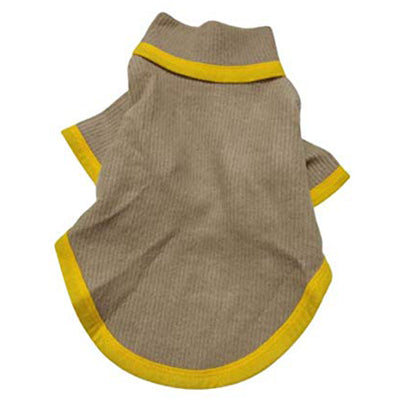 HM T-shirt Brown with Yellow Trim