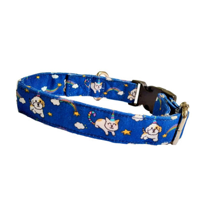 Nutty's Den Unicorn Love Collar - 100% cotton dog collars