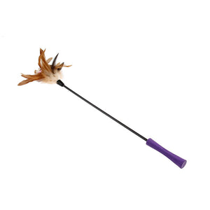Gigwi Catwand Feather Teaser With Natural Feather Butterfly And TPR Handle