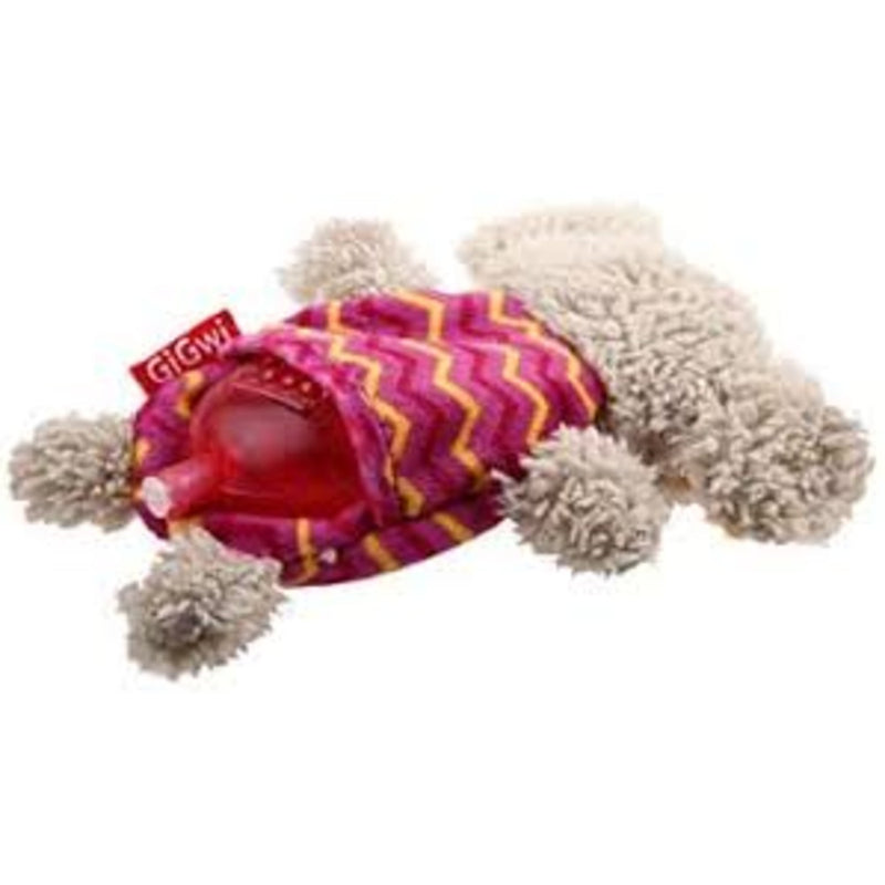 Gigwi Plush Friendz With Refillable Squeaker Elephant - Grey/Red