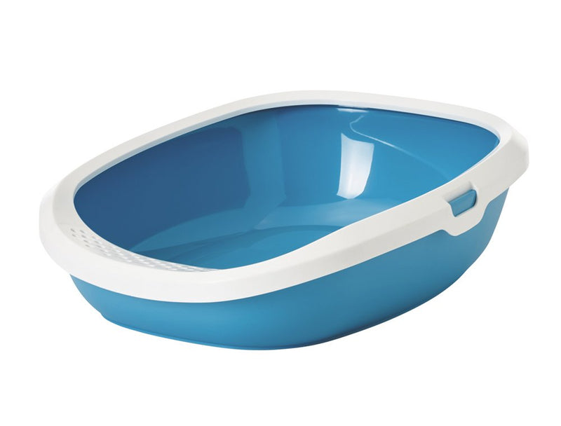 Gizmo Cat Litter Tray + Rim Large, Twilight Blue 20 Inches