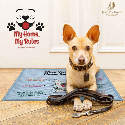 Jazz My Home My House My Rules Dog Mat
