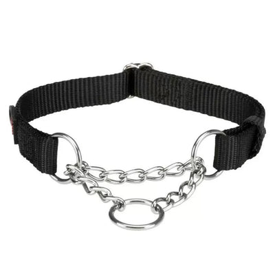 Trixie Premium Choke Dog Collar Chain, Jet Black, S - M