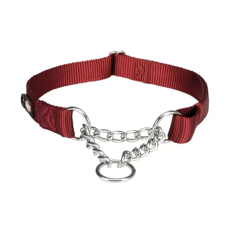 Trixie Premium Choke Collar Chain For Dogs - Cherry Red M/L