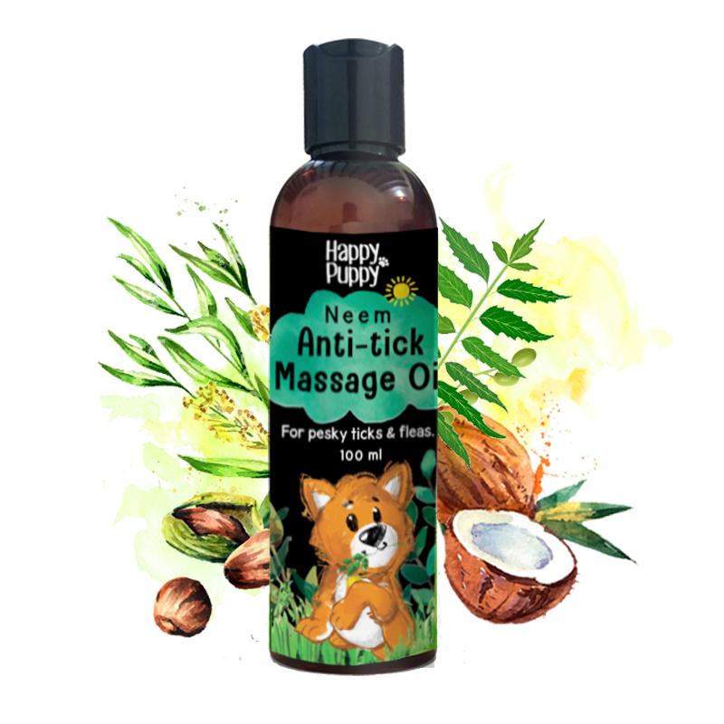Happy Puppy Organic Anti-Tick Spa Massage Oil For Dogs